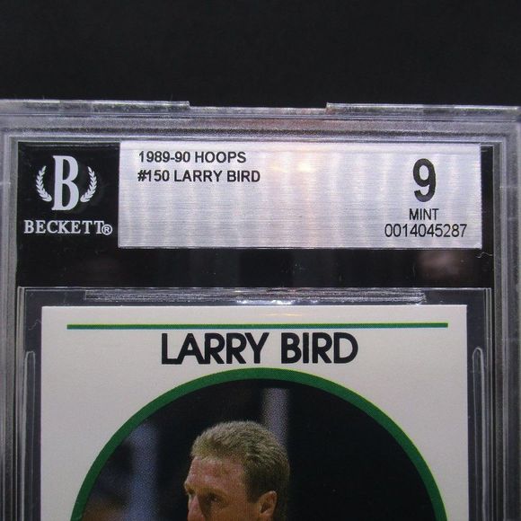1989 NBA Hoops Larry Bird #150 Trading Card BGS 9 - Picture 3 of 3